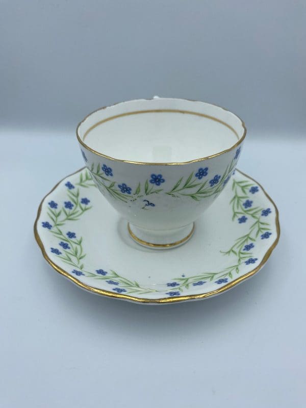 forget me not tea cup Royal Vale front