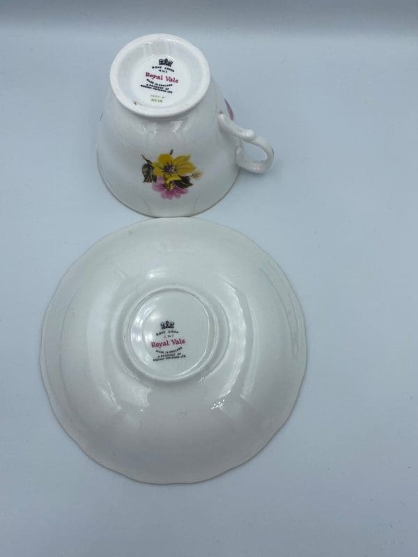 Royal Vale bone china tea cup bottoms