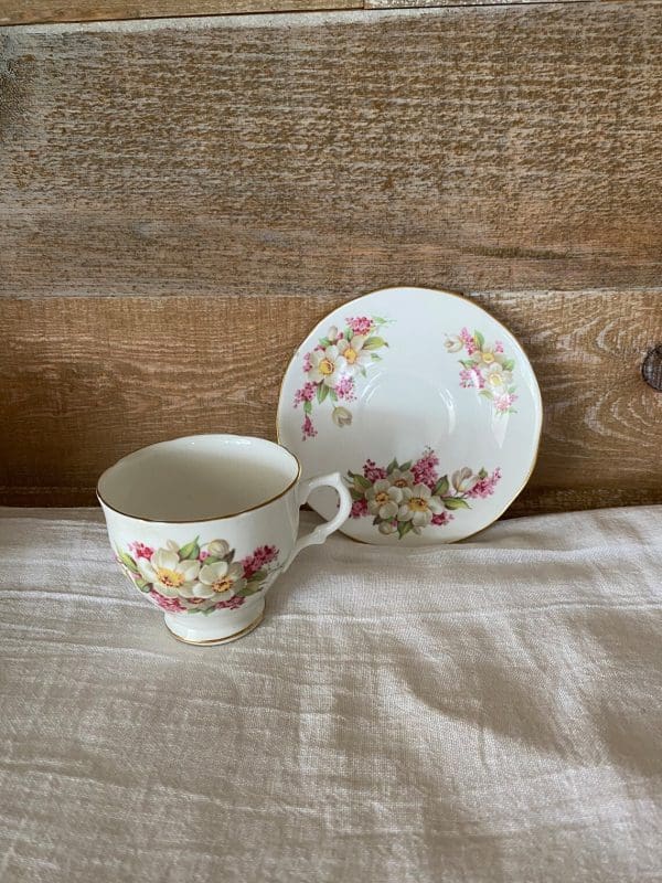 Salisbury bone china England teacup cup and saucer