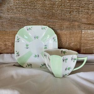 rare Shelley tea cups Green Charm