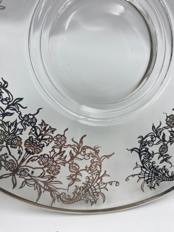 silver overlay plate close